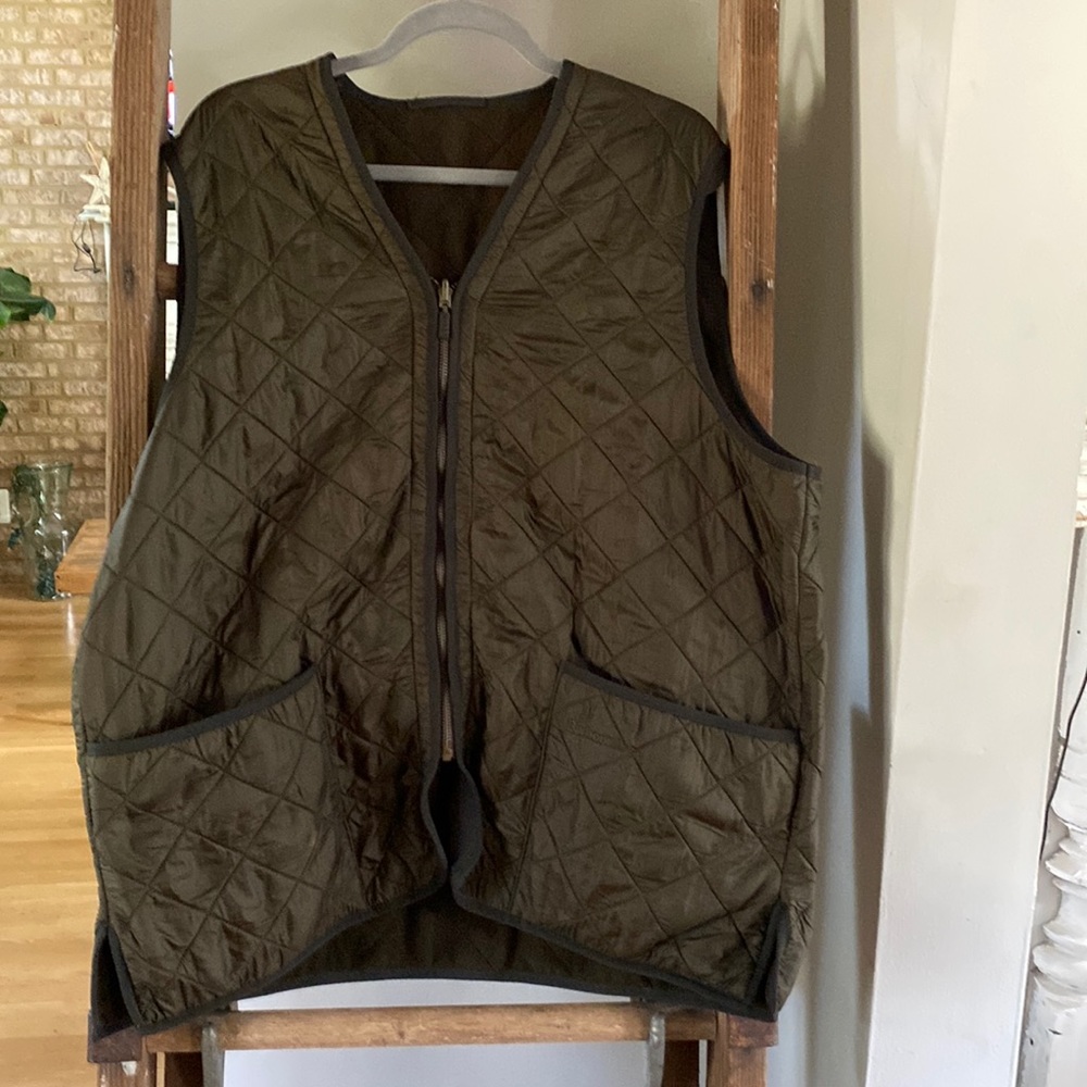BARBOUR POLARQUILT WAISTCOAT ZIP IN LINER XL EXTRA LARGE VEST.